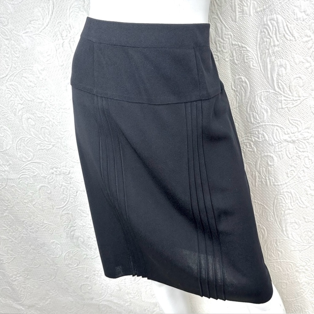 Misook Pleated Black Skirt